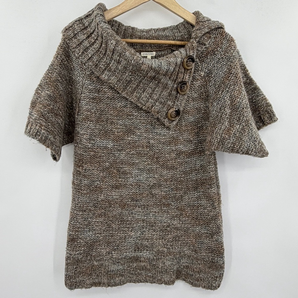 Maurices Brown Cowl Neck Y2K Sweater‎ Cozy Comfort Boho Chunk Sweater Medium